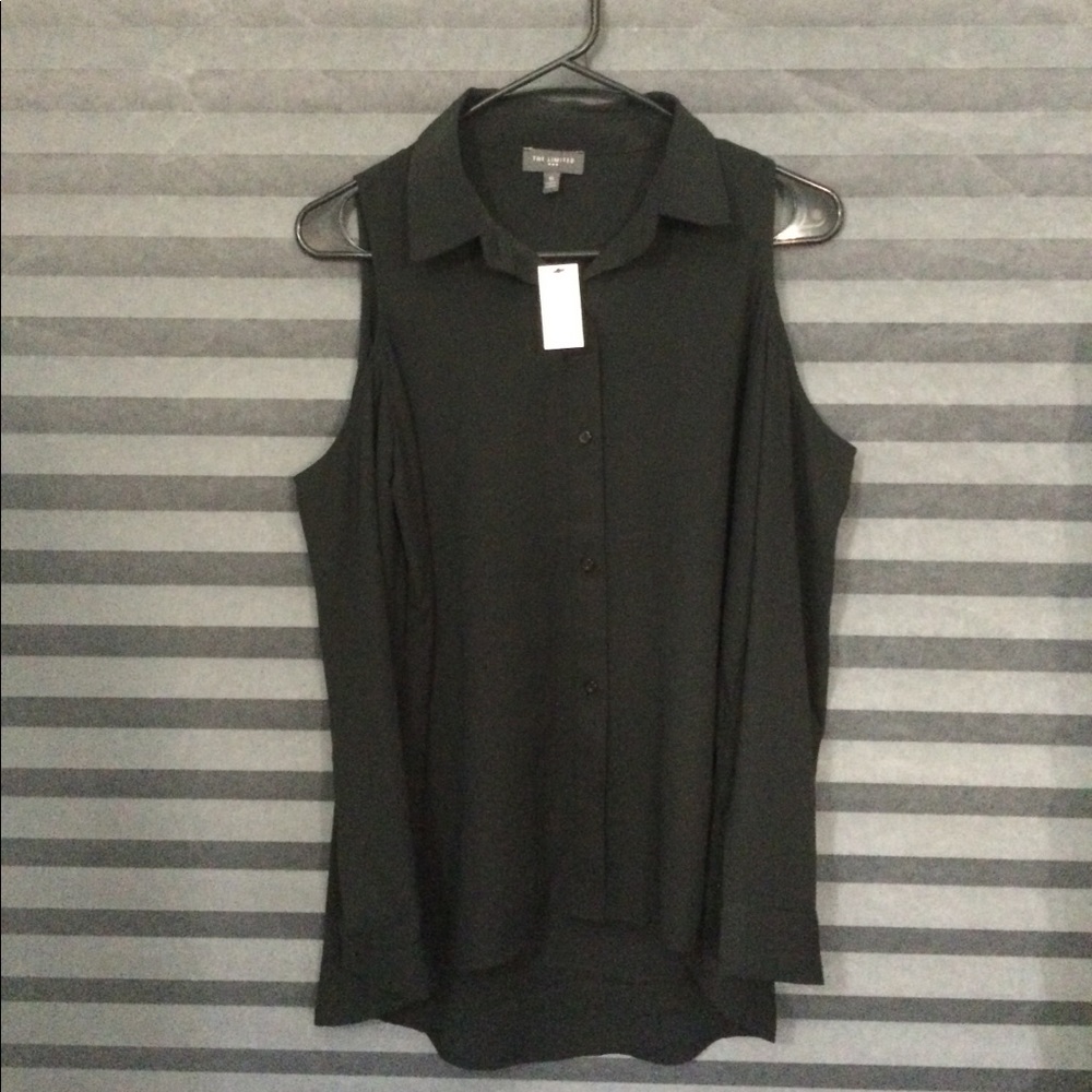 Black open shoulder blouse!